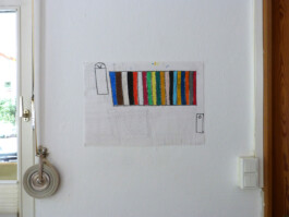 Abstrakte Zeichnung mit Farbblöcken