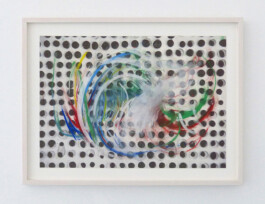 Abstraktes Dynamisches Bild auf gerastertem Untergrund.