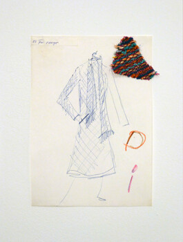 Mode-Zeichnung von einem Mantel.